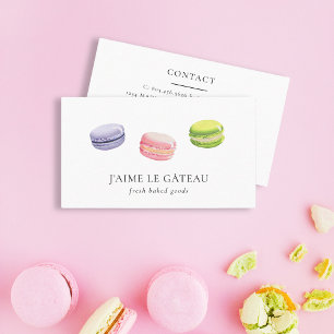 Bäckerei / Patisserie Macaron Geschäftskarte Visitenkarte