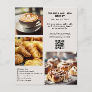 Bäckerei Personalisiertes Foto Soziale Medien QR-C Flyer