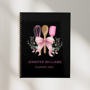 Bäckerei Pink Bow Utensids Modernes Planer Noteboo