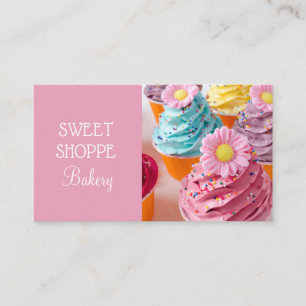 Bäckerei Pink cupcake Business Cards Visitenkarte