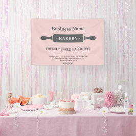 Bäckerei Rolling Button Pink Business Banner