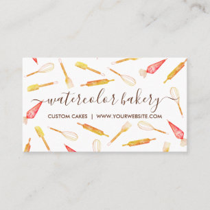 Bäckerei Rustikale Konditorei Orange Visitenkarte