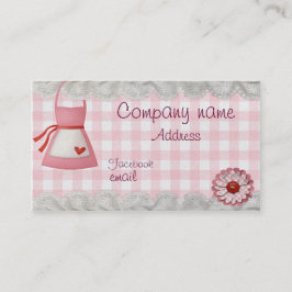 Bäckerei-Schürze checkered Visitenkarte