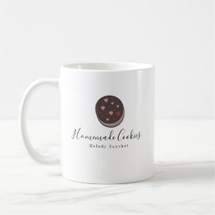 Bäckerei Selbstgebackene Kekse Gebäck Gezeichneter Kaffeetasse