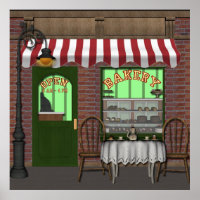 Bäckerei Shop Spaß Business oder Zuhause Poster