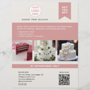Bäckerei Torte Benutzerdefiniertes Logo Geschäftsf Flyer