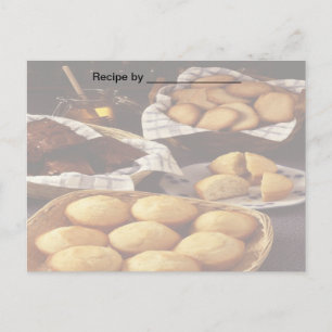 Bäckerei und Breads Rezeptkarte Postkarte