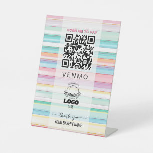 Bäckerei Venmo Zahlungs-QR-Code Sockelschild