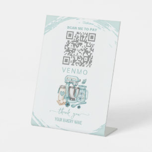 Bäckerei Venmo Zahlungs-QR-Code Sockelschild