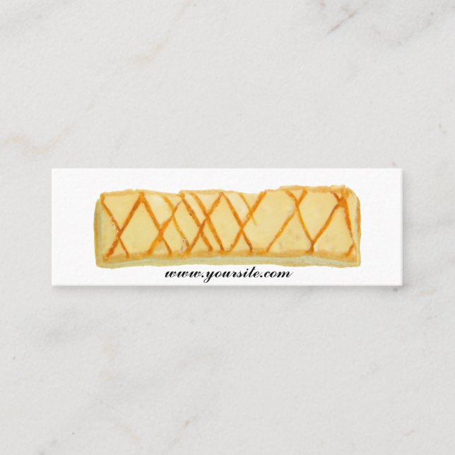 Bäckerei-Visitenkarte-Schablone Mini Visitenkarte (Vorderseite)