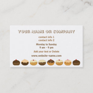 Bäckerei-Visitenkarte Visitenkarte