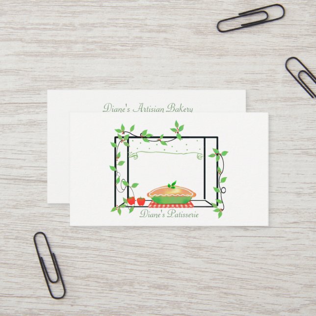 Bäckerei-Visitenkarte Visitenkarte (Vorderseite/Rückseite Beispiel)