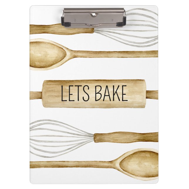 Bäckerei-Wasserfarbe-Utensilien-Küchen-Clip-Board Klemmbrett (Vorderseite)