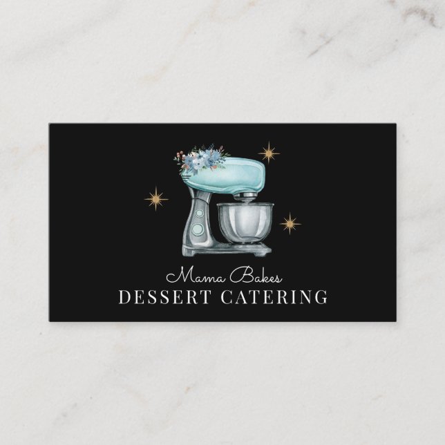 Bäckerei Wasserfarben Dessert Caterer Visitenkarte (Vorderseite)