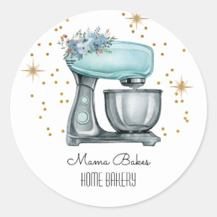 Bäckerei Wasserfarbgebäck Koch Runder Aufkleber
