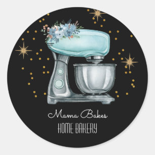 Bäckerei Wasserfarbgebäck Koch Runder Aufkleber