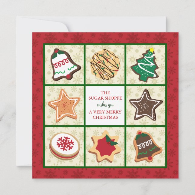 Bäckerei Weihnachtskarten Feiertagskarte (Vorderseite)
