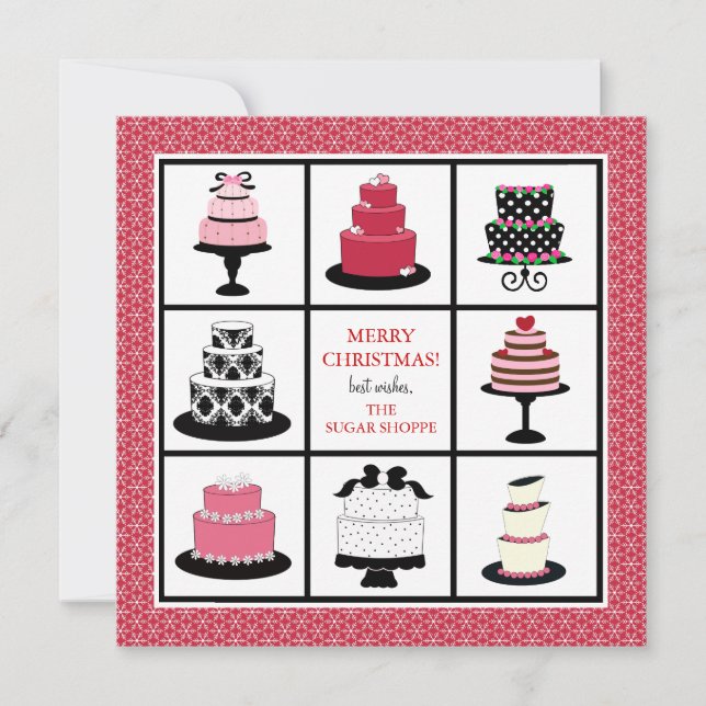 Bäckerei Weihnachtskarten Feiertagskarte (Vorderseite)
