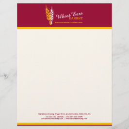 Bäckerei Weizen rot-gelb Business Letters Briefkopf