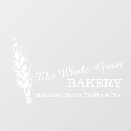 Bäckerei Weizenkorngeschäft Weiß Fensteraufkleber
