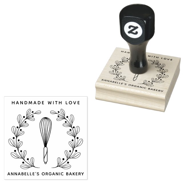 Bäckerei Whisky Wreath Gummistempel (Stempel)