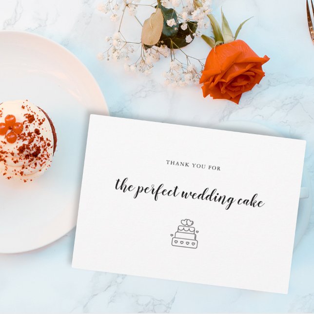 Bäckerei zum Hochzeitstorten Dankeskarte (Von Creator hochgeladen)