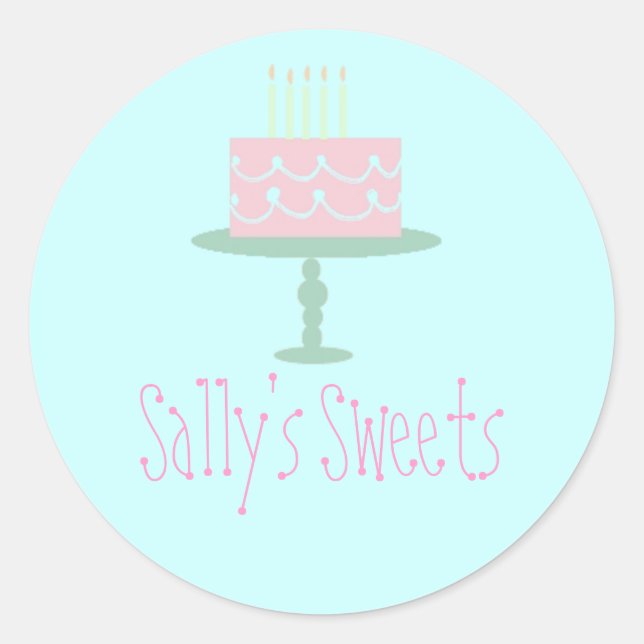 Bäckereiaufkleber Runder Aufkleber (Vorderseite)