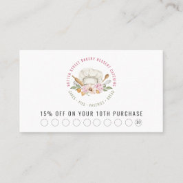 Bäckereigebäck Koch Aquarellfarben Backgeschirr Rabattkarte