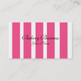 Bäckereigeschäftsrosa stripes kundengerechte visitenkarte