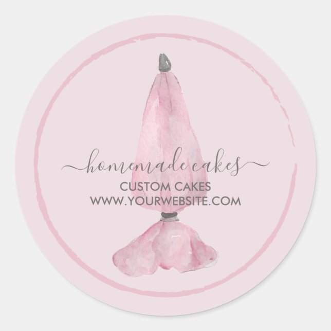 Bäckereileitung Beutel Konditorei Konditorei Runder Aufkleber (Vorderseite)