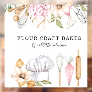 Bäckereimittel Koch Wasserfarben Backwerkzeuge Fensteraufkleber