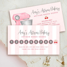 Bäckereimixer Blush Rosa Weiß Streifen Gebäck Kond