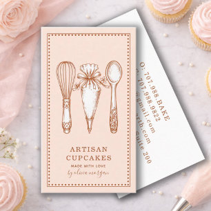 Bäckereiutensilien für Artisan-Cupcakes Visitenkarte