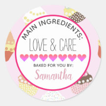 Bäckers Hauptzutaten Liebe & Sorgfalt Cupcakes