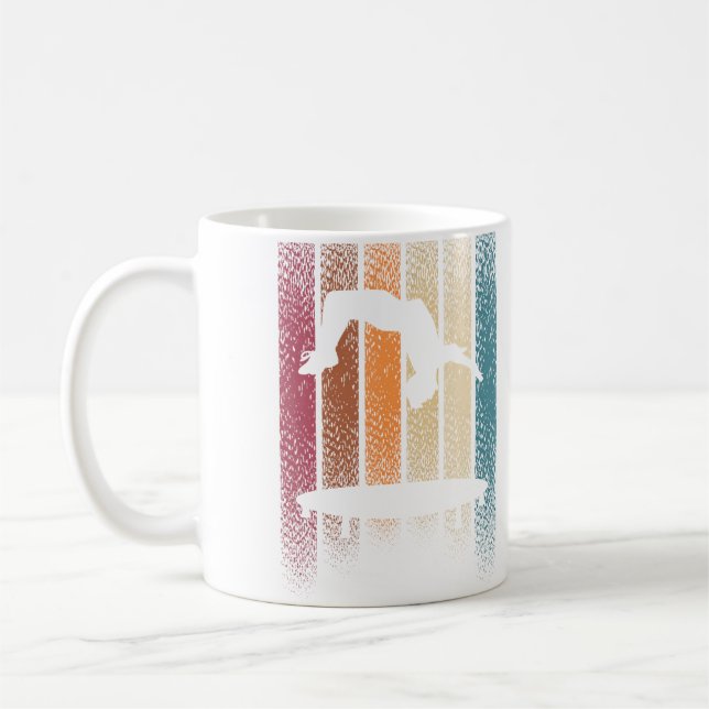 Backflip Trampoline Jumping Jumper Tumbling Retro Kaffeetasse (Links)