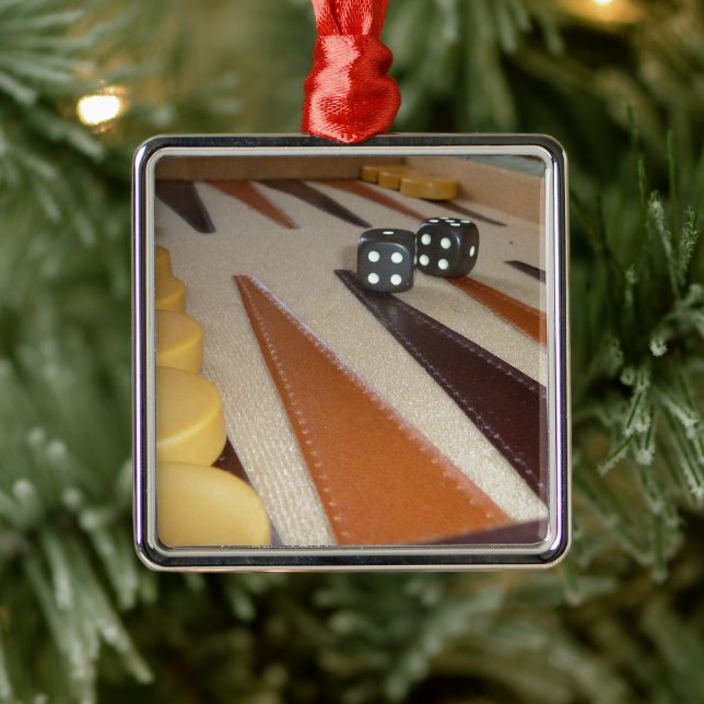 Backgammon Board Ornament (Baum)