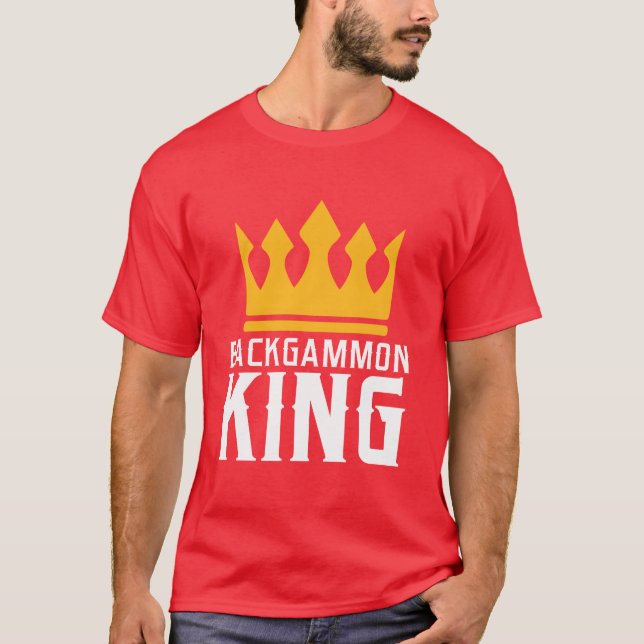 Backgammon-Brettspiel Schach-Retro T-Shirt (Vorderseite)