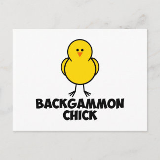 Backgammon Chick Postkarte