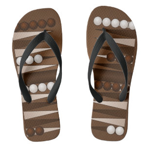 Backgammon Game Board Flip Flops
