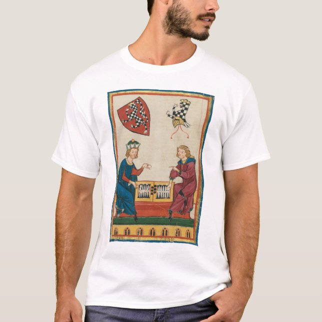 Backgammon Game, mittelalterliche Kunst des 14. Ja T-Shirt (Vorderseite)