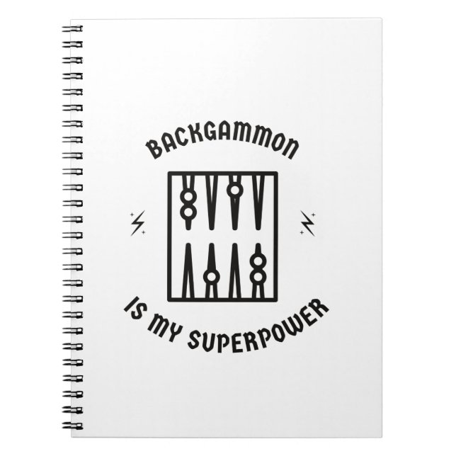 Backgammon ist meine Supermacht Notizblock (Vorderseite)