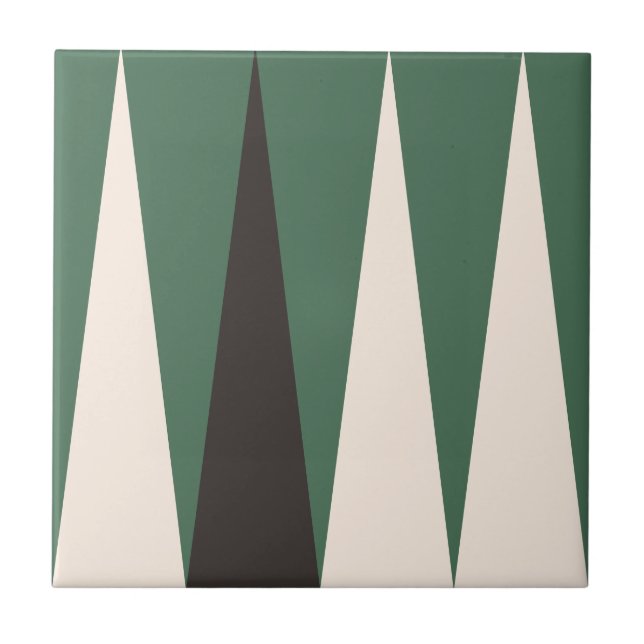Backgammon Muster Green Tile Fliese (Vorderseite)