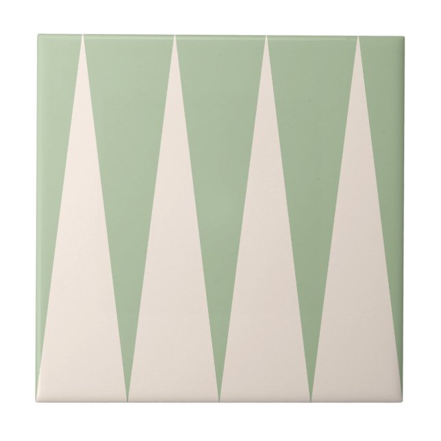 Backgammon Muster Light Green Tile Fliese (Vorderseite)