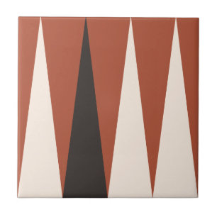 Backgammon Muster Terracotta Tile Fliese