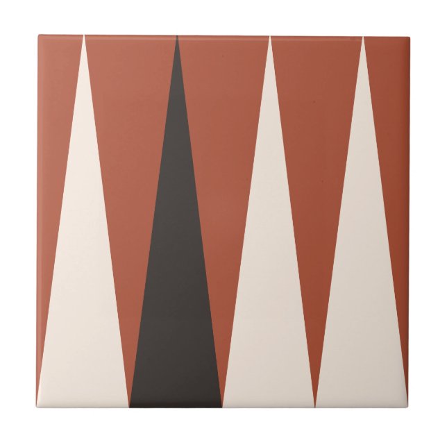 Backgammon Muster Terracotta Tile Fliese (Vorderseite)