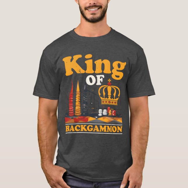 Backgammon Player Strategy Board Game Dice Game Fl T-Shirt (Vorderseite)
