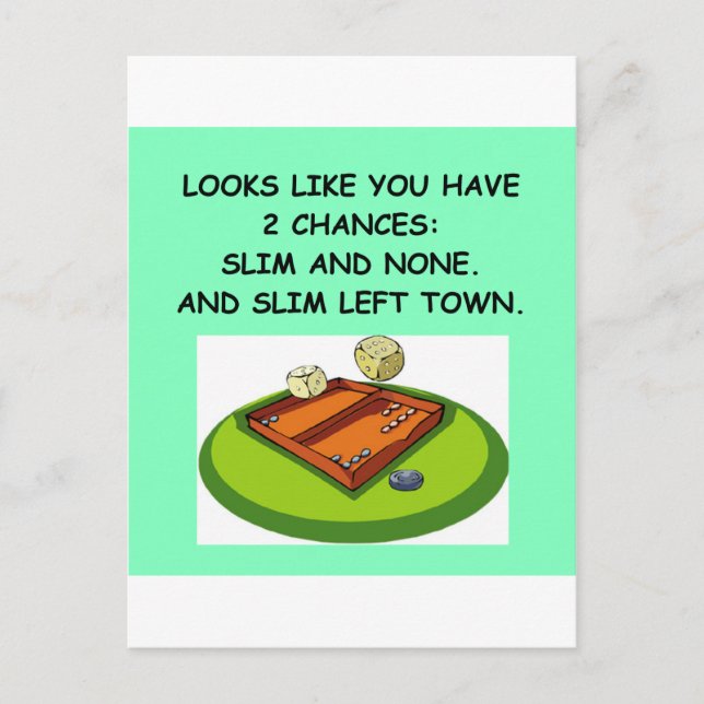 Backgammon.png Postkarte (Vorderseite)