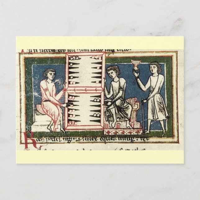 Backgammon Postkarte (Vorderseite)