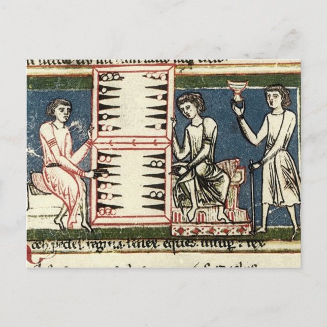 Backgammon Postkarte (Vorderseite)