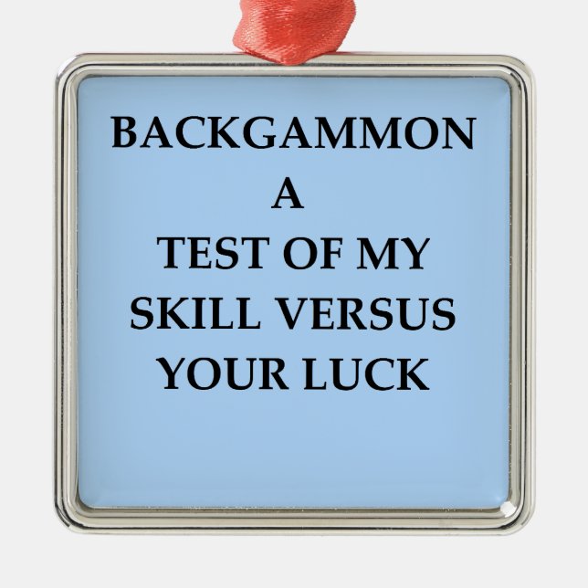Backgammon Silbernes Ornament (Vorne)